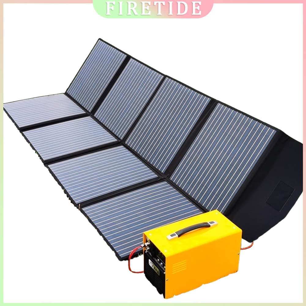 Solar Charger Panel Foldable - 18V 500W ポータブルソーラーパネル 折りたたみ式ソーラーバッテリー充電器 ノートパソコン 携帯電話