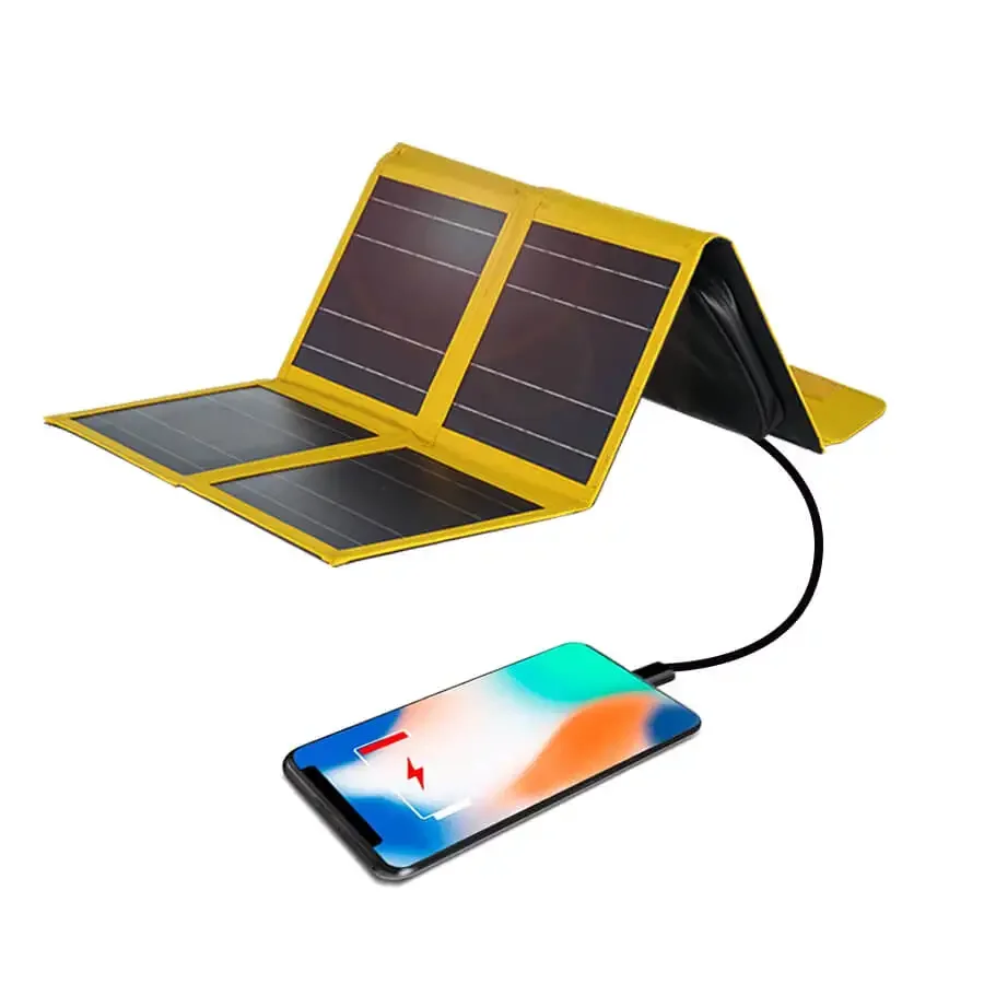 Solar Charger Panel Foldable - 折りたたみ式パネル携帯電話 ポータブルパネル充電器 折りたたみミニパネル ポータブルソーラー