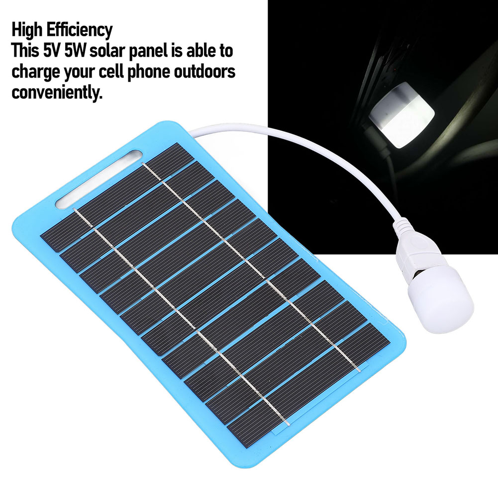 Solar Charger Panel Foldable - 多結晶シリコンソーラーパネル 5W5V USB 防水屋外バッテリー携帯電話充電器太陽光発電パネル充電器部品